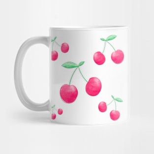 Cherry illustration sticker, summer fruit Mug